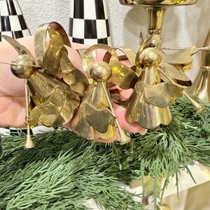 Vintage Brass‎ Angel Napkin Rings Set of 4 – Holiday Table Decor